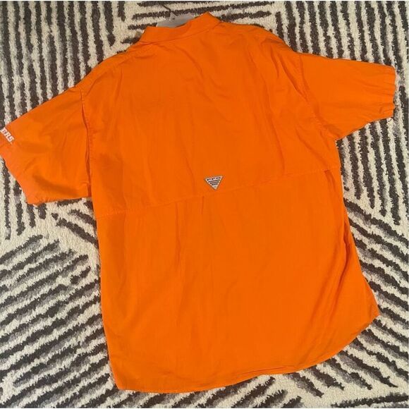 Columbia PFG Men’s Clemson Tigers Fishing Shirt XL Orange Button Down Cotton - Picture 10 of 10
